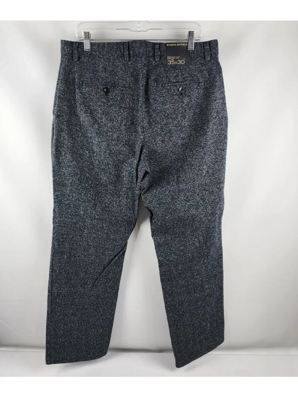 Banana Republic Jean Men 35x30 Charcoal Gray Black Emerson Pant Straight Leg NWT